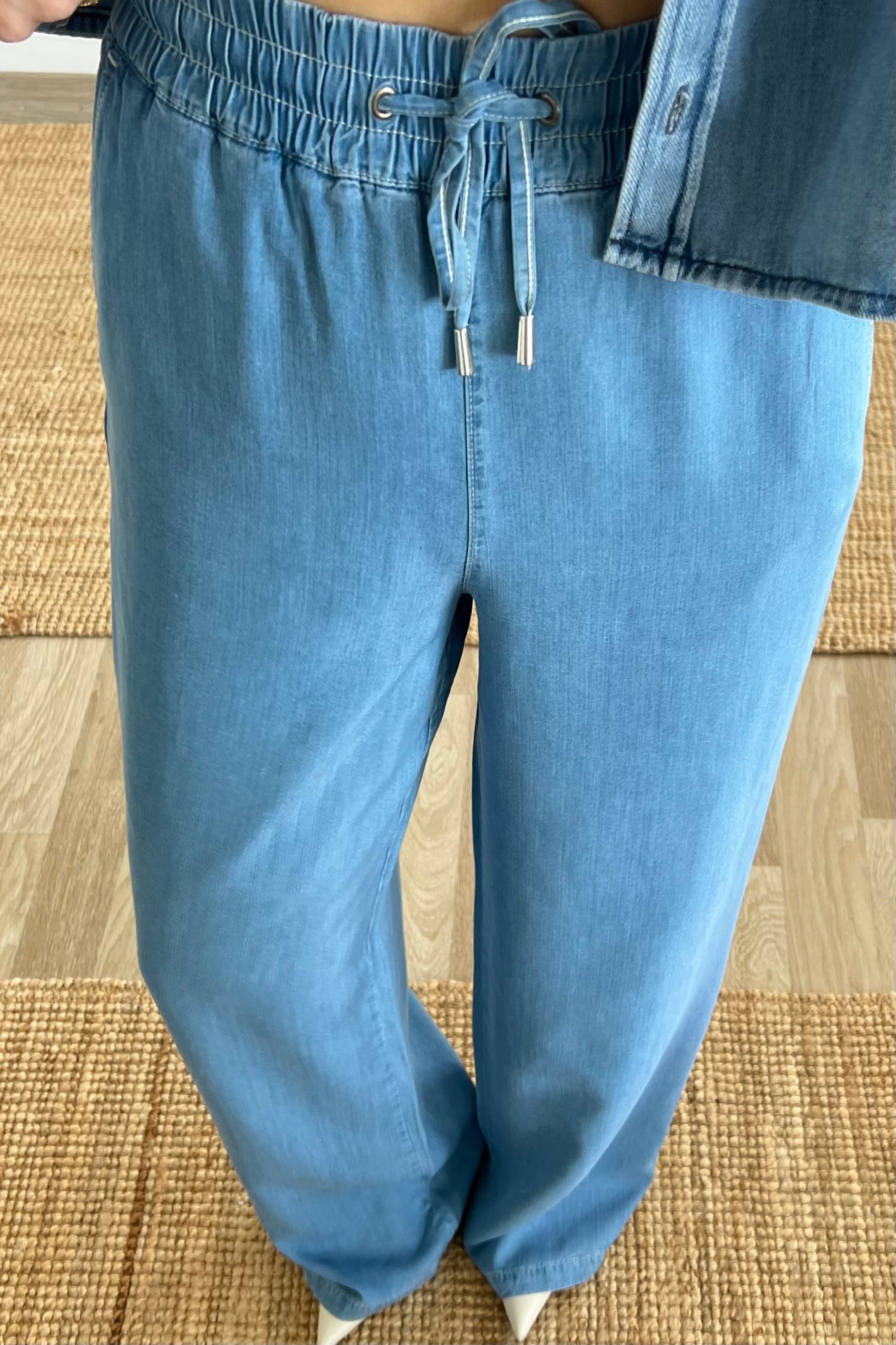 ZR Yüksek Bel Beli İpli Tensel Pantolon uygun fiyatlarda www.butikhola.com adresinde