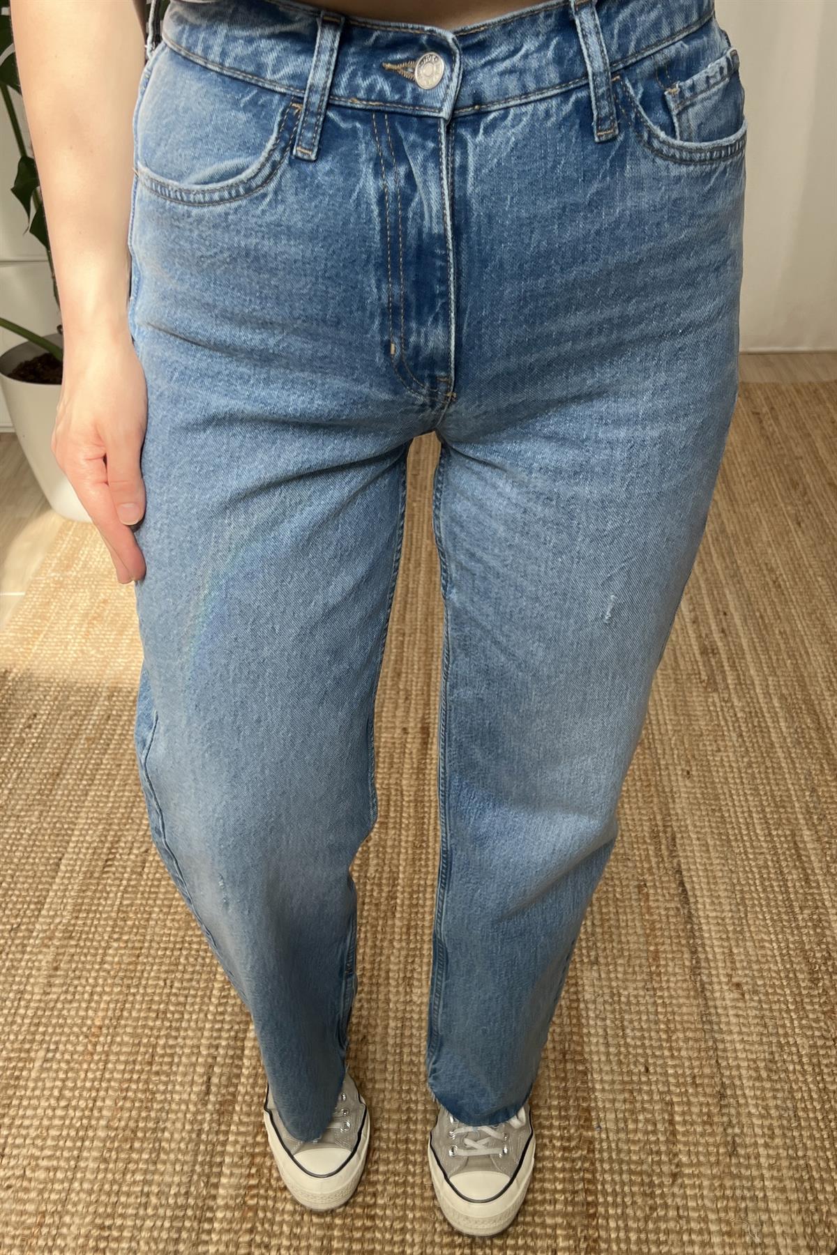 Zr Yüksek Bel Düz Kesim Jean uygun fiyatlarda www.butikhola.com adresinde