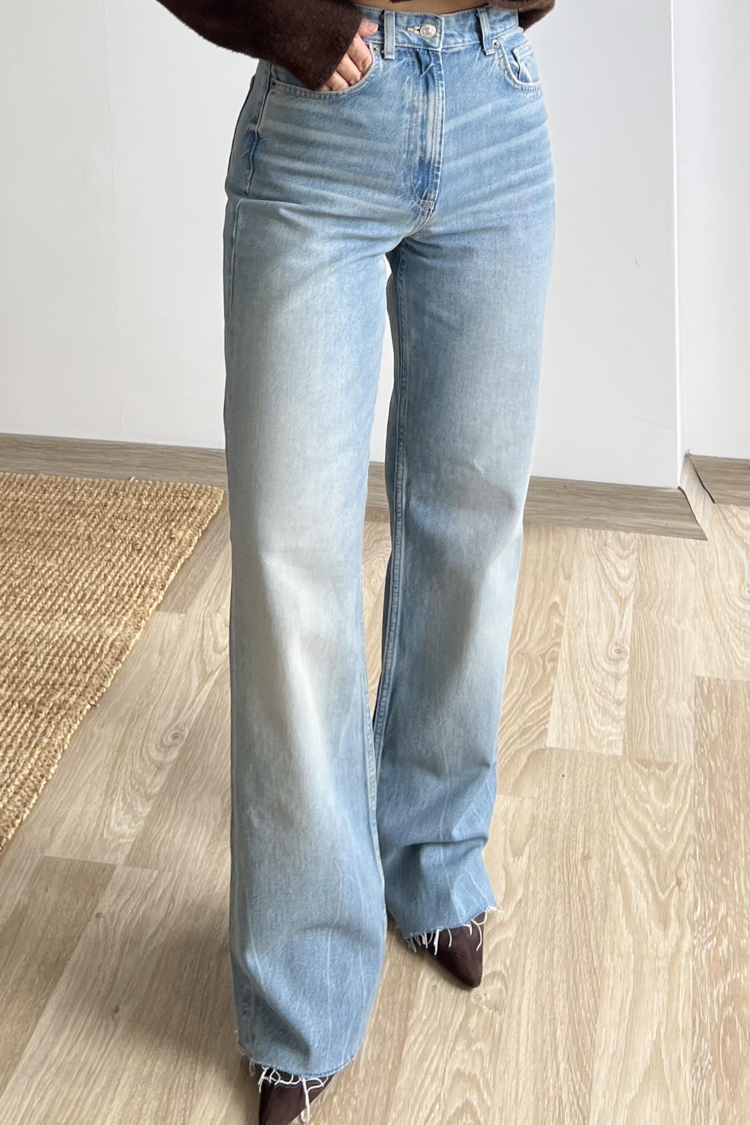ZR Yüksek Bel Wide Leg Jean uygun fiyatlarda www.butikhola.com adresinde