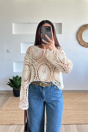 Ajurlu Bluz uygun fiyatlarda www.butikhola.com adresinde