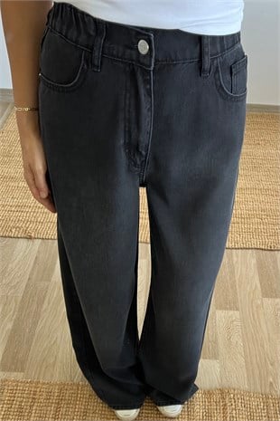 Antrasit Yumuşak Dokulu Beli Lastikli Jean uygun fiyatlarda www.butikhola.com adresinde