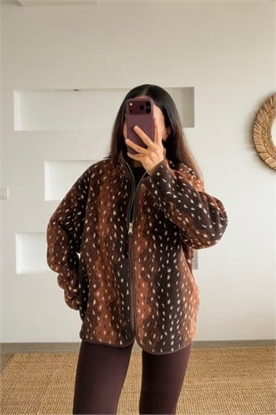 Bambi Desenli Suni Yün Ceket uygun fiyatlarda www.butikhola.com adresinde