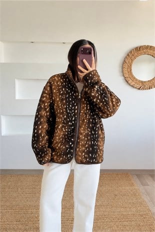 Bambi Desenli Suni Yün Ceket uygun fiyatlarda www.butikhola.com adresinde