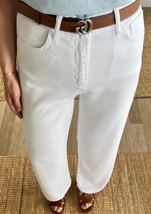 Beyaz Yumuşak Dokulu Jean uygun fiyatlarda www.butikhola.com adresinde