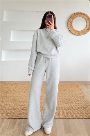 Gri Selanik Eşofman Takımı uygun fiyatlarda www.butikhola.com adresinde