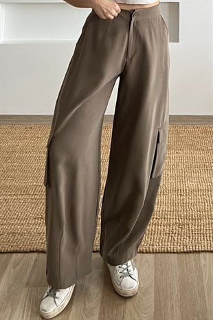 Haki Paçası Pensli Kargo Cep Pantolon uygun fiyatlarda www.butikhola.com adresinde
