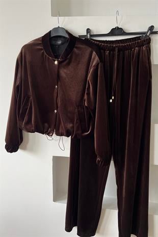 Kahverengi Kadife Ceket Pantolon Takım uygun fiyatlarda www.butikhola.com adresinde