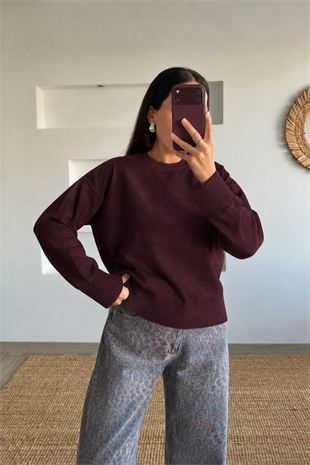 Kahverengi Organik Pamuk Basic Kazak uygun fiyatlarda www.butikhola.com adresinde