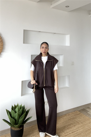 NW Kahverengi Premium Modal Takım uygun fiyatlarda www.butikhola.com adresinde