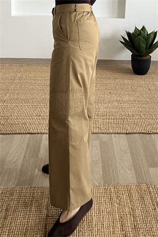 Olive Kargo Cepli Beli Lastikli Kemerli Pantolon uygun fiyatlarda www.butikhola.com adresinde