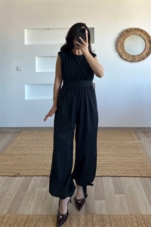 Siyah Beli Lastikli Tulum uygun fiyatlarda www.butikhola.com adresinde