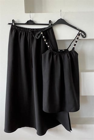 Siyah Bohem Tensel Takım uygun fiyatlarda www.butikhola.com adresinde