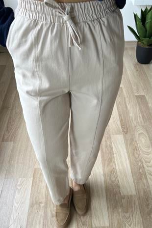 Taş Rengi Denim Havuç Pantolon uygun fiyatlarda www.butikhola.com adresinde