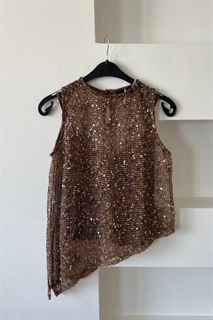 Zr Bronz Pullu File Bluz uygun fiyatlarda www.butikhola.com adresinde