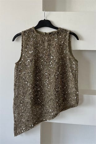 Zr Haki Pullu File Bluz uygun fiyatlarda www.butikhola.com adresinde