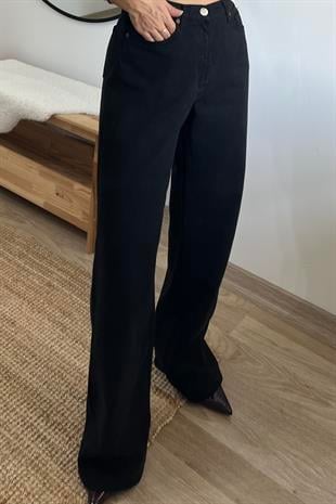 ZR Siyah Wide Leg Jean uygun fiyatlarda www.butikhola.com adresinde