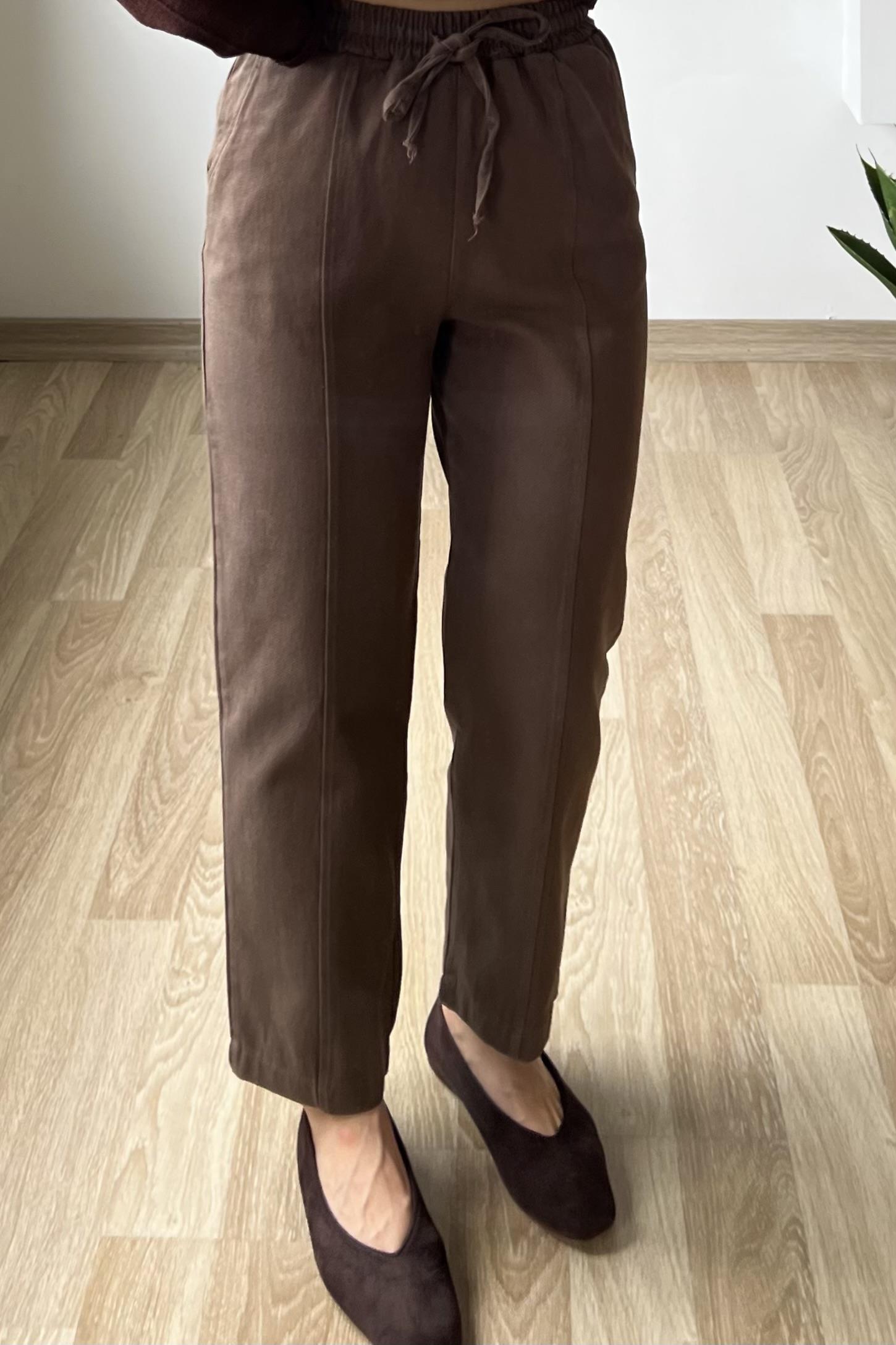 Kahverengi Denim Havuç Pantolon uygun fiyatlarda www.butikhola.com adresinde