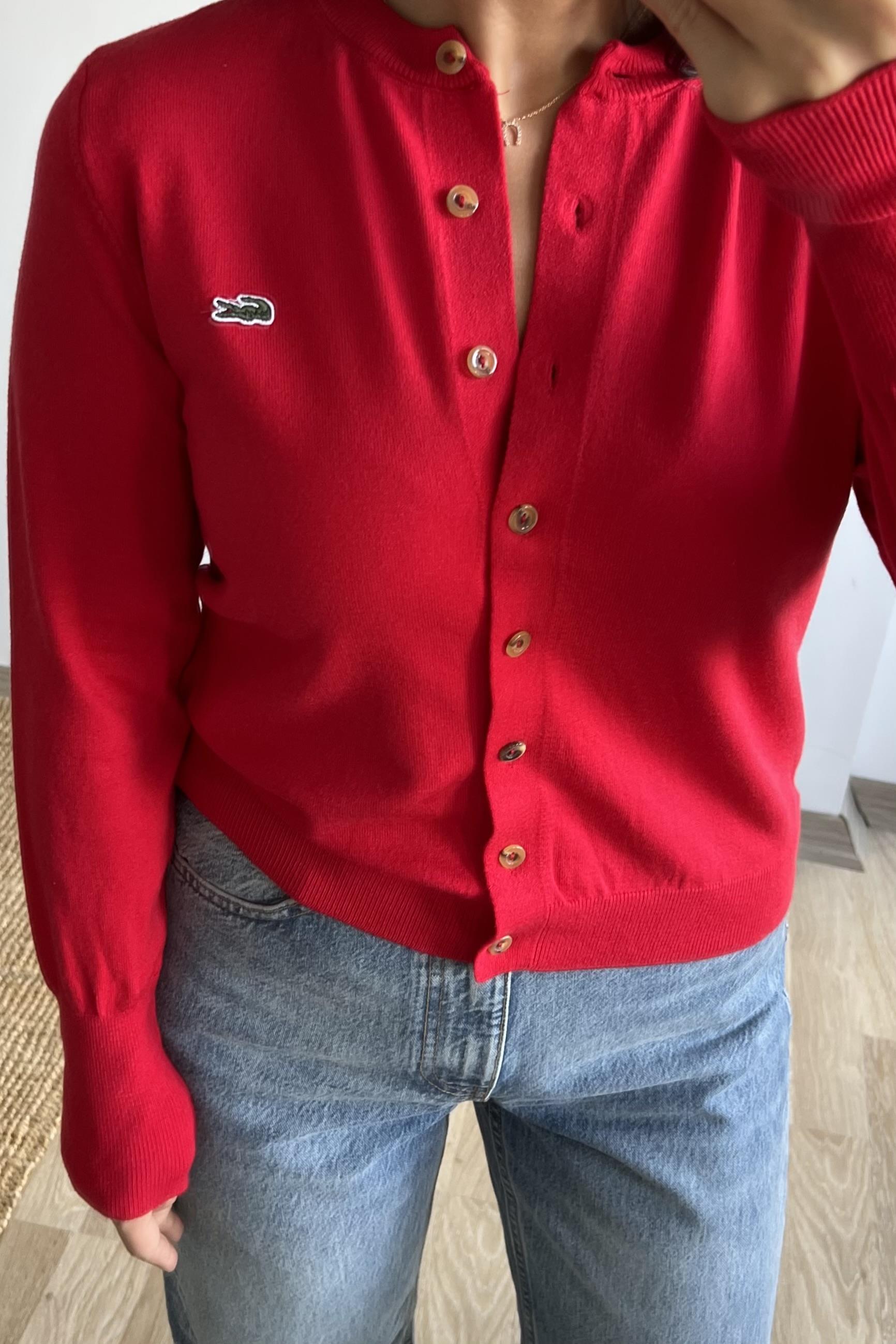 Kırmızı Logo Nakışlı Yumuşak Dokulu Hırka uygun fiyatlarda www.butikhola.com adresinde