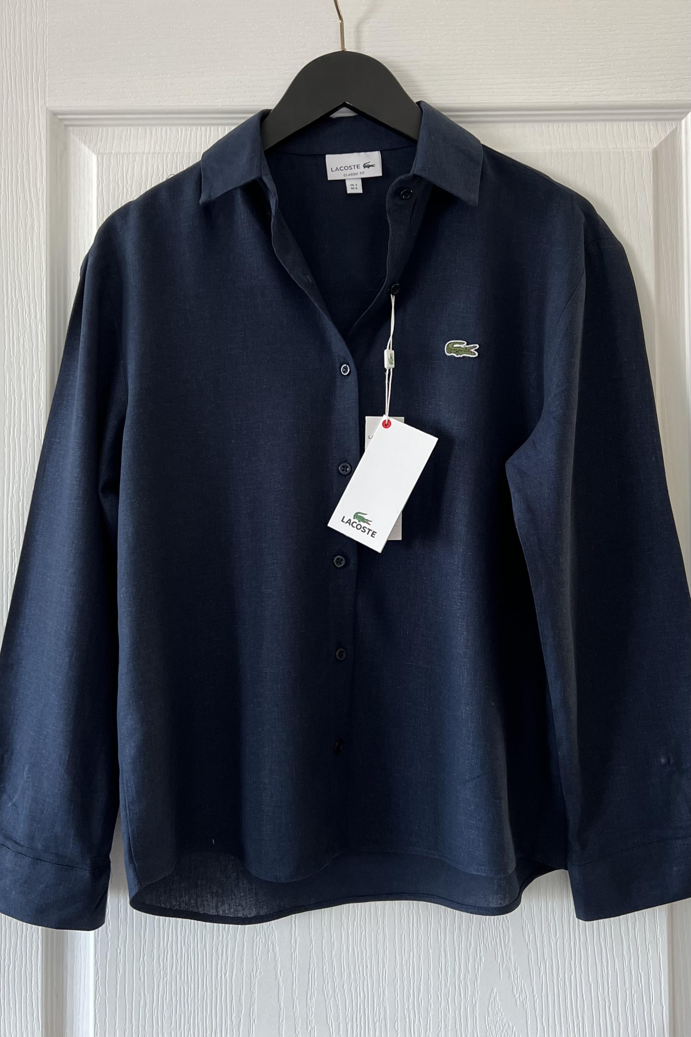 Lacivert Logo Nakışlı Ham Keten Gömlek uygun fiyatlarda www.butikhola.com adresinde