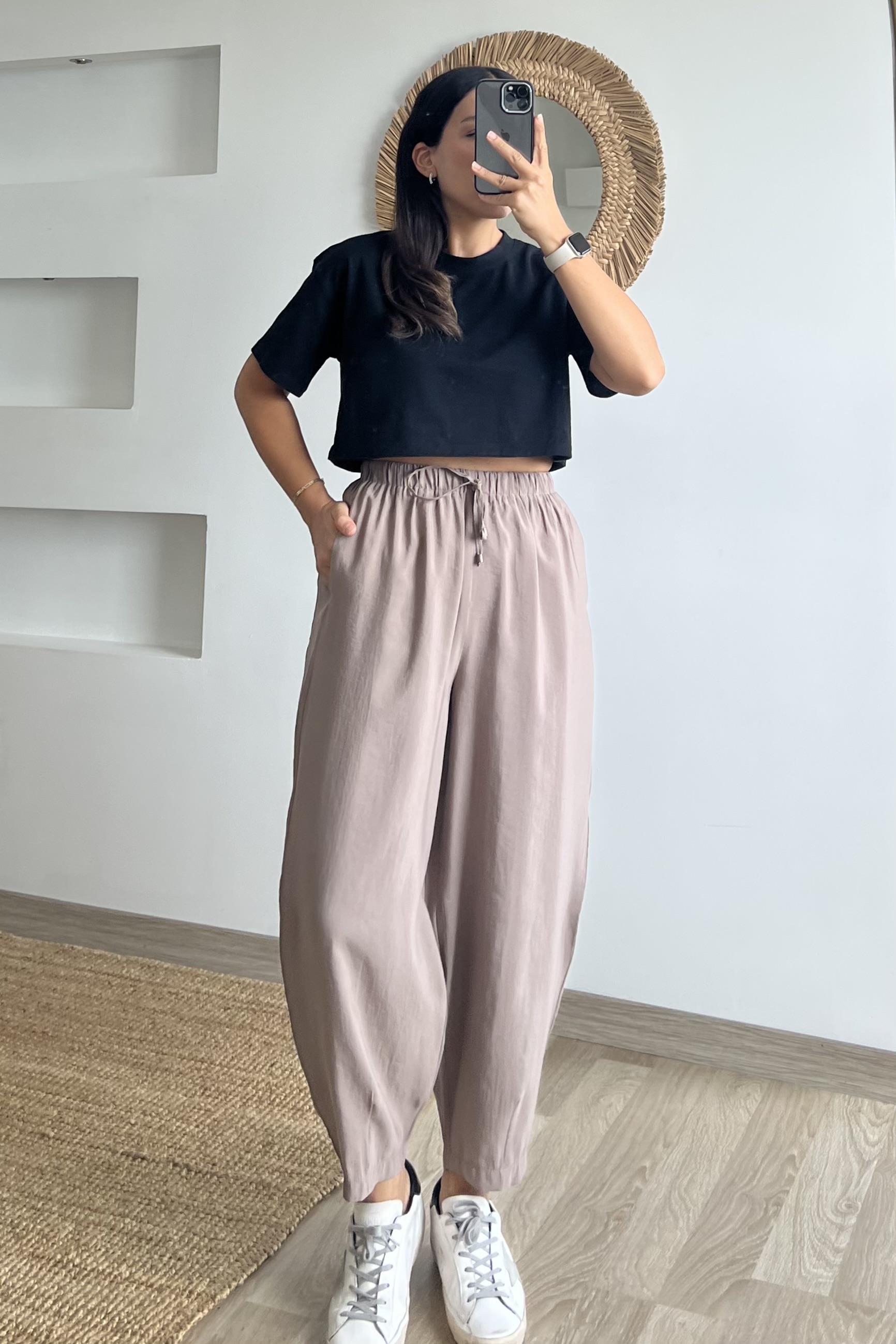 Vizon Beli Lastikli Şalvar Pantolon uygun fiyatlarda www.butikhola.com adresinde