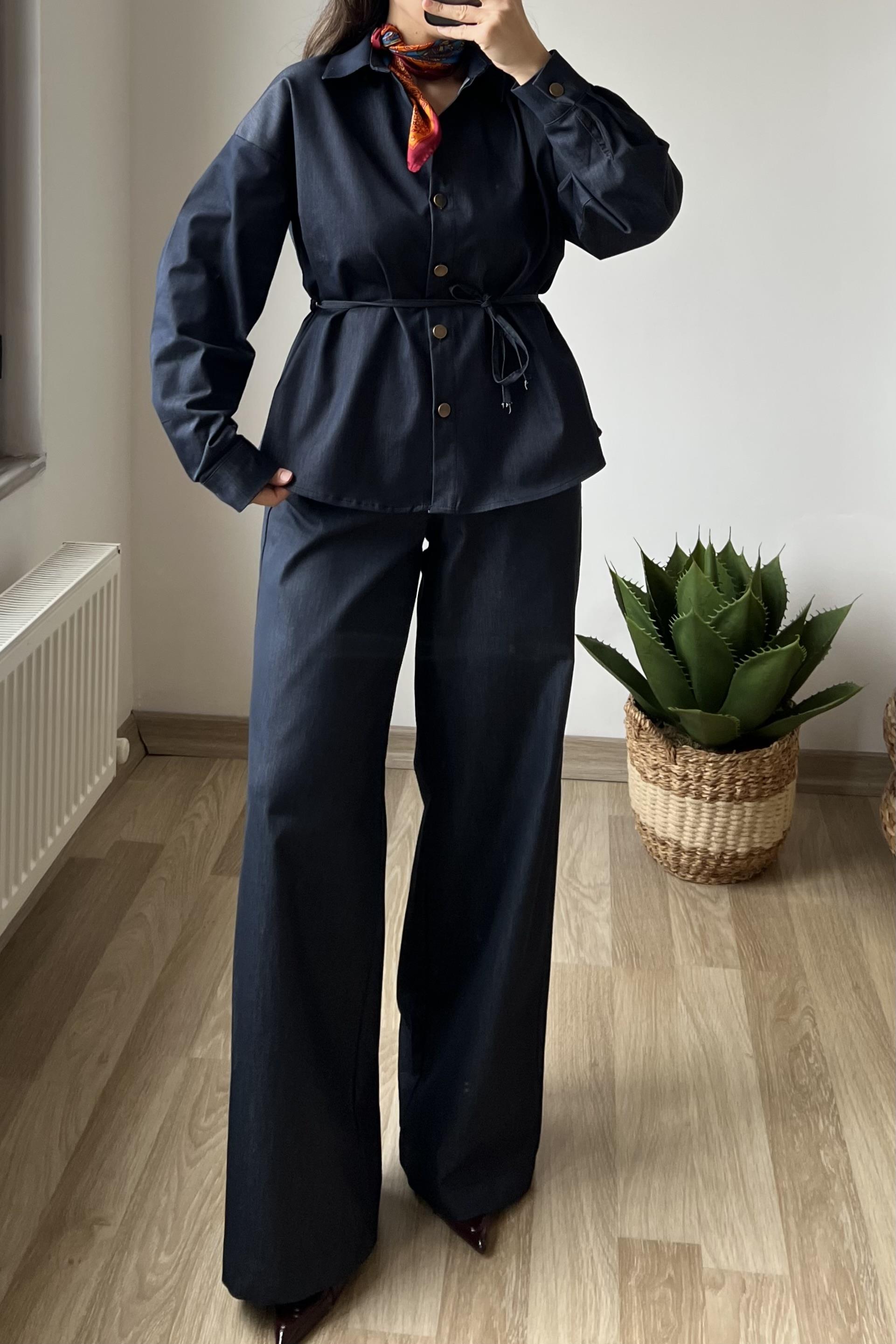 Yumuşak Dokulu Jean Gömlek Pantolon Takım uygun fiyatlarda www.butikhola.com adresinde