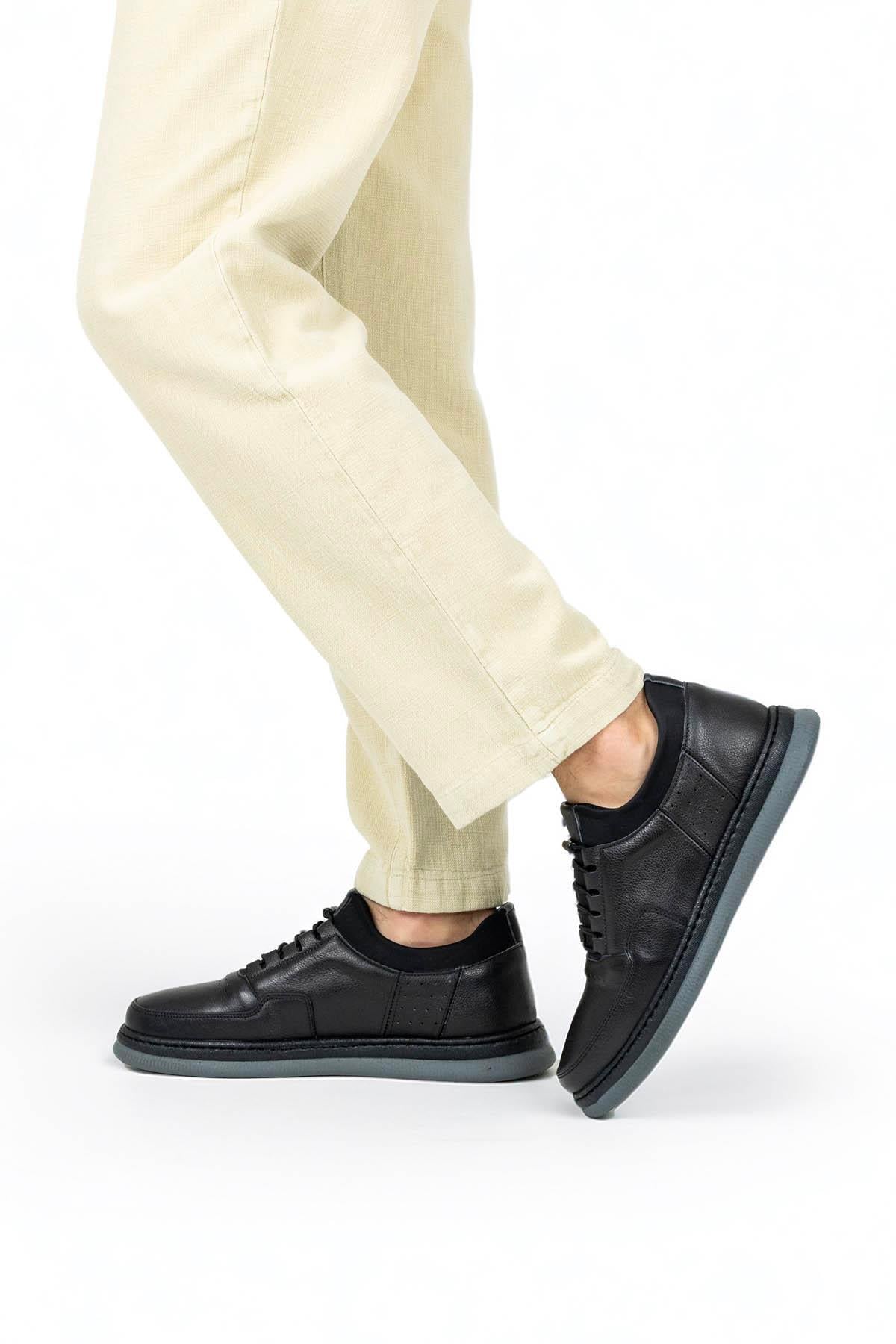 Dia Ortopedik Casual Hakiki Deri Erkek Ayakkabı Siyah