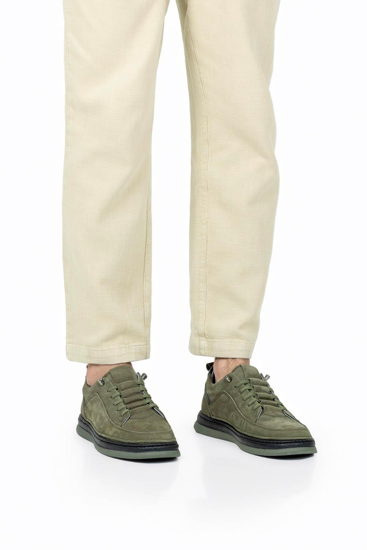 Dia Ortopedik Casual Süet Erkek Ayakkabı Yeşil