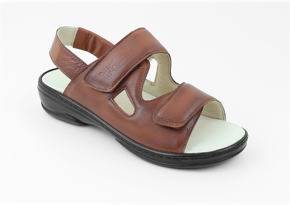 ORTOPEDiK DİYABETİK KADIN SANDALET TABA DİA 020