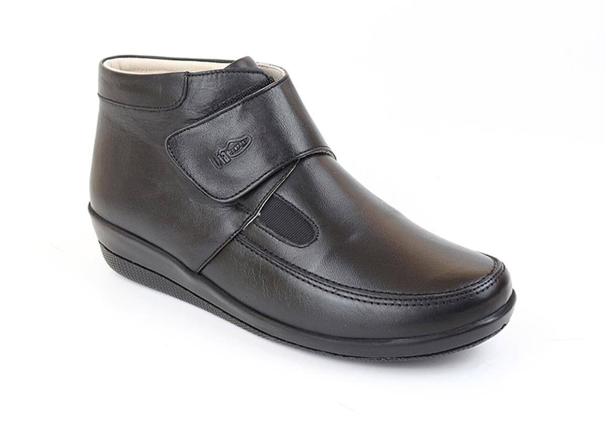 TOPTAN ORTOPEDiK DİYABETİK KADIN BOT SİYAH DİA 009