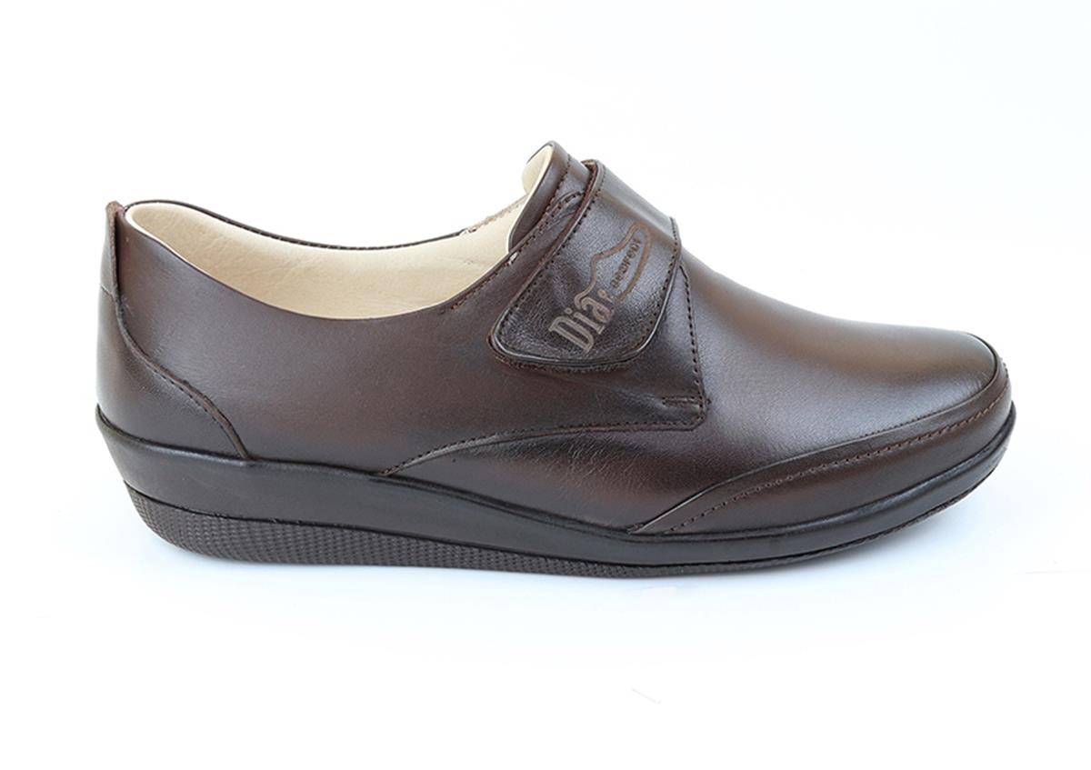 TOPTAN ORTOPEDiK DİYABETİK KADIN AYAKKABI KAHVE DİA 003