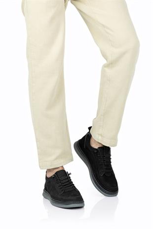 Dia Ortopedik Casual Süet Erkek Ayakkabı Siyah