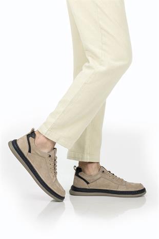 Dia Ortopedik Casual Süet Erkek Ayakkabı Açık Bej