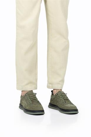 Dia Ortopedik Casual Süet Erkek Ayakkabı Yeşil