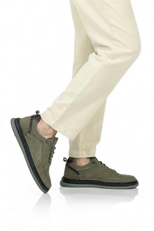 Dia Ortopedik Casual Süet Erkek Ayakkabı Yeşil