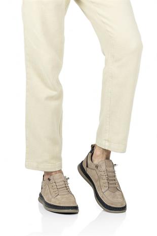 Dia Ortopedik Casual Süet Erkek Ayakkabı Açık Bej