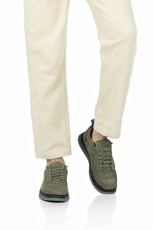 Dia Ortopedik Casual Süet Erkek Ayakkabı Yeşil