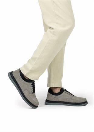 Dia Ortopedik Casual Süet Erkek Ayakkabı Açık Gri