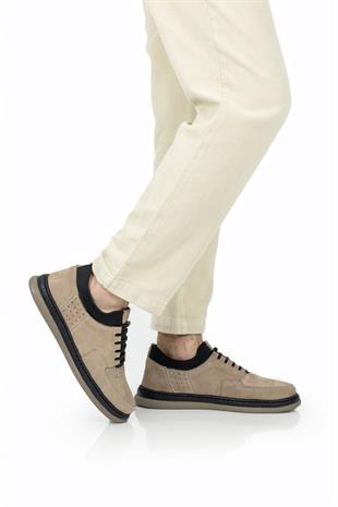 Dia Ortopedik Casual Süet Erkek Ayakkabı Bej