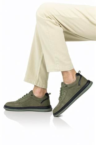 Dia Ortopedik Casual Süet Erkek Ayakkabı Yeşil