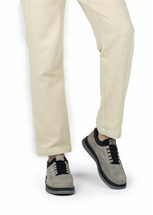 Dia Ortopedik Casual Süet Erkek Ayakkabı Açık Gri