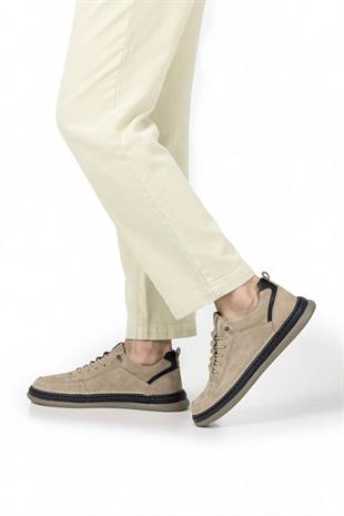 Dia Ortopedik Casual Süet Erkek Ayakkabı Açık Bej