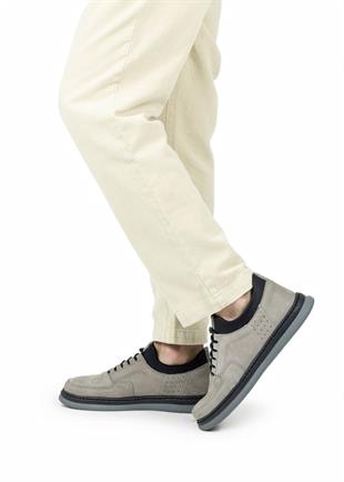 Dia Ortopedik Casual Süet Erkek Ayakkabı Açık Gri