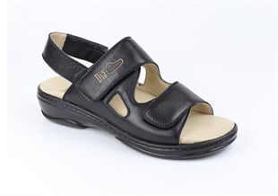 Black Diabetic Orthopedic Womens Sandals