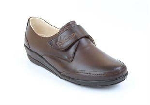 Brown Diabetic Orthopedic for Women Walking Shoes