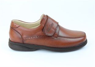 Brown Diabetic Orthopedic For Men Walking Shoes