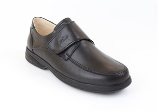 Black Diabetic Orthopedic For Men Walking Shoes