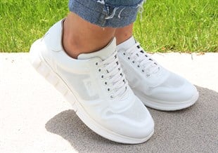 White Diabetic Orthopedic Women Sport Shoes