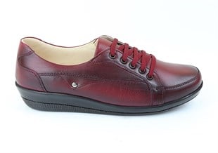 Burgundy Diabetic Orthopedic For Women Walking Shoes