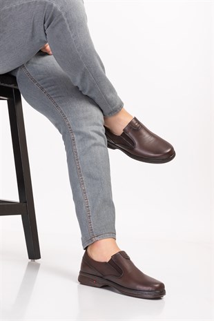 Brown Orthopedic Hallux Valgus Men Shoes