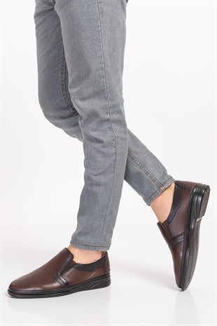 Dark Brown Diabetic Orthopedic Classic Men Shoes